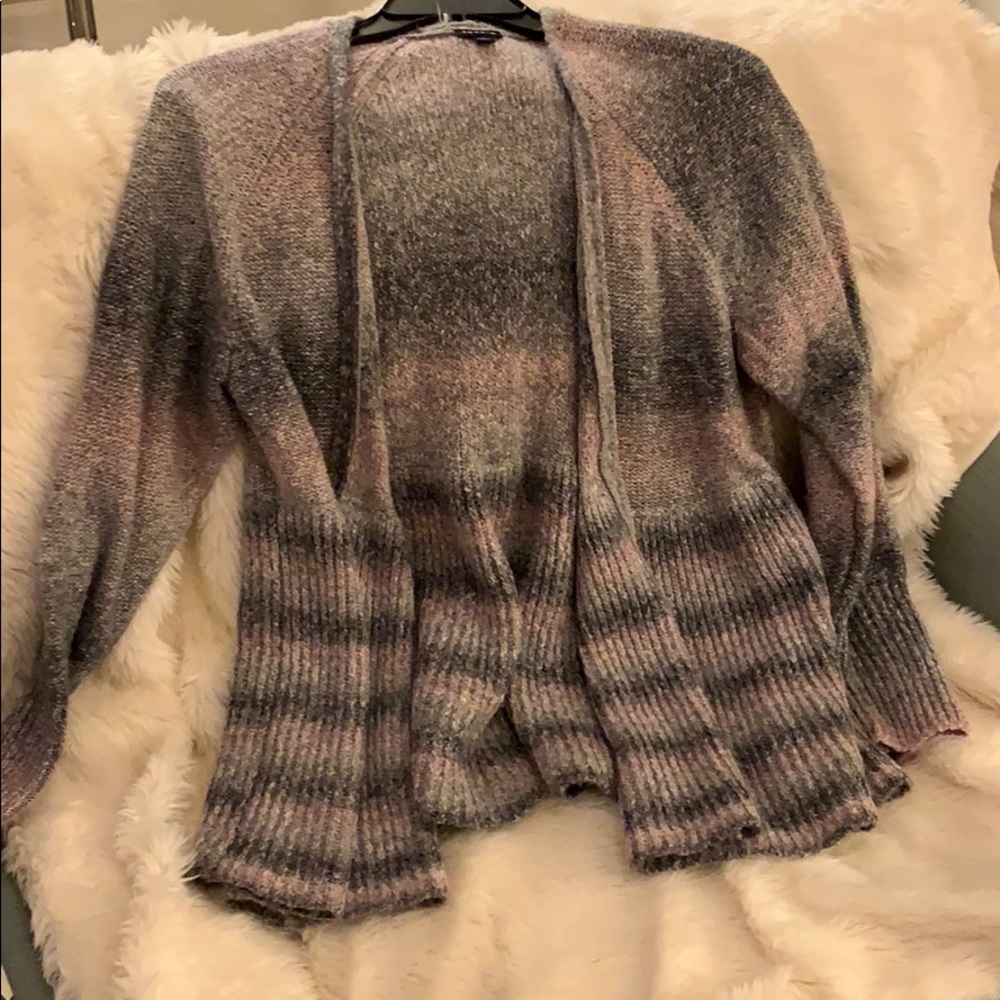 Pink, grey and black cardigan sweater - TORRID